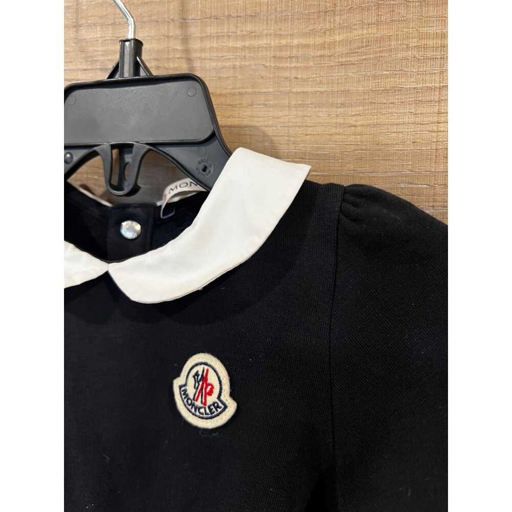 MONCLER ENFANT Baby navy cotton-blend fleece dress size 6/9 months - Picture 5 of 9
